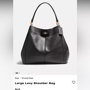 Coach Pebbled Leather Lexy Shoulder bag. Brown.